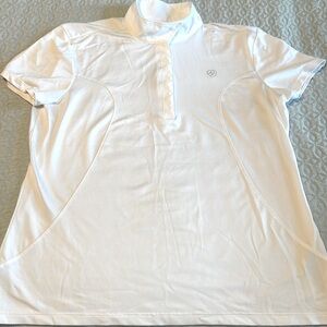 Ariat Pro Series equestrian white Show shirt, sz large. Short sleeve, cool mesh